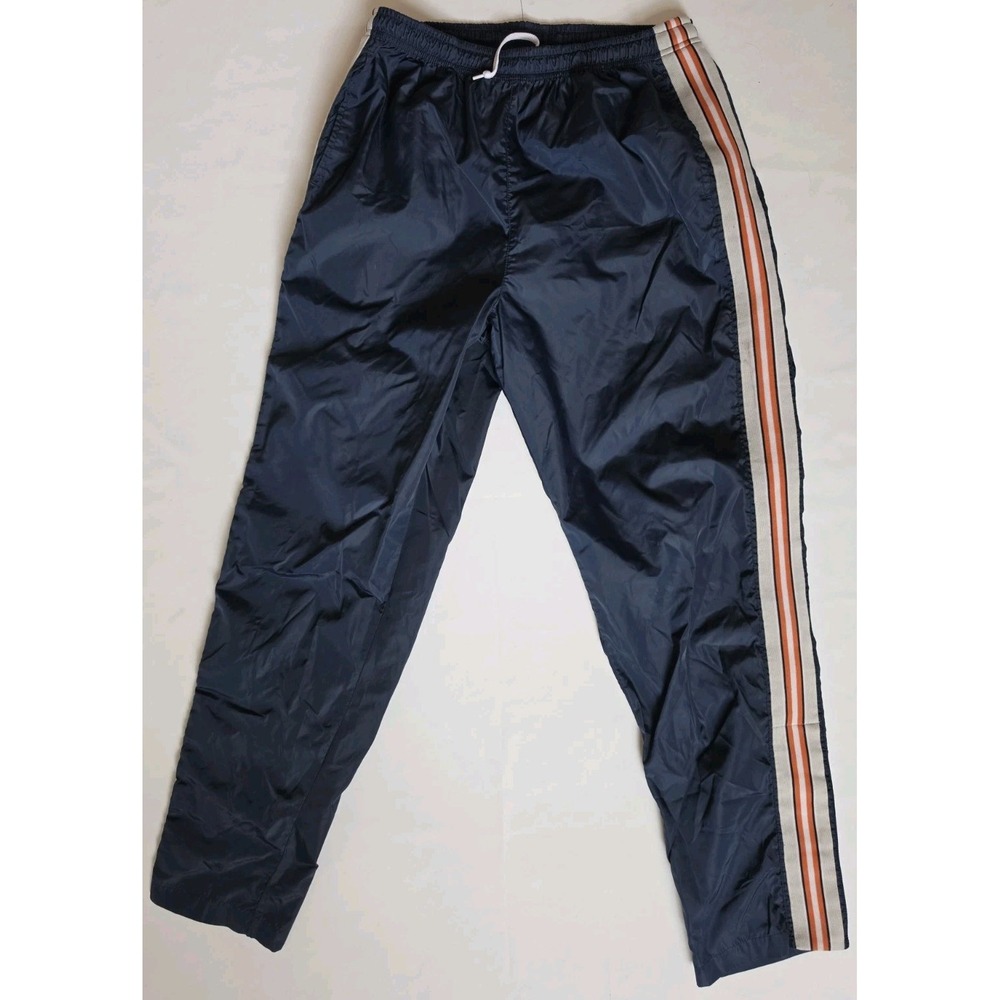 Nike Vintage Windbreaker Track Pants Kids Youth Boys L 12-14 Dark Blue Stripes